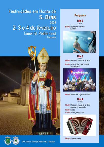 FESTIVIDADES EM HONRA DE S. BRÁS