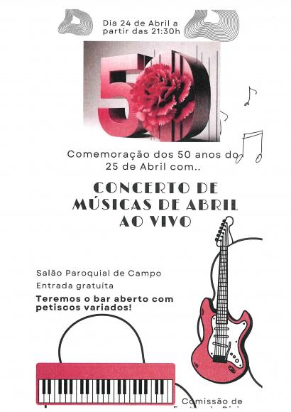 CONCERTO DE MÚSICAS DE ABRIL AO VIVO