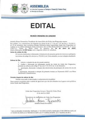 Sessão ordinária de 24 de abril de 2025
