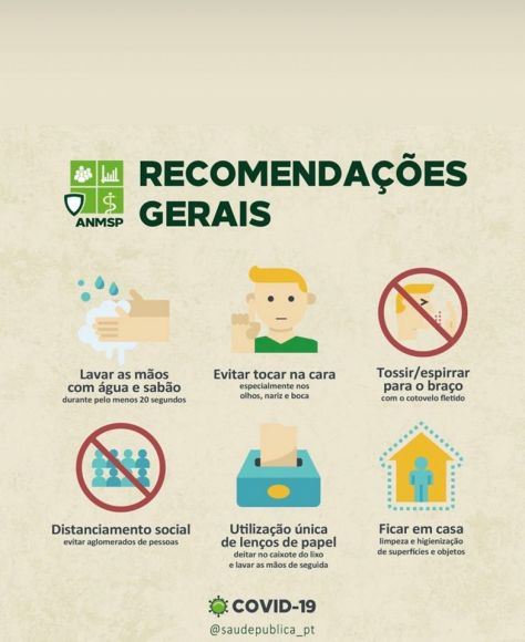 RECOMENDAÇÕES GERAIS  PARA EVITAR A PROPAGAÇÃO DO COVID-19